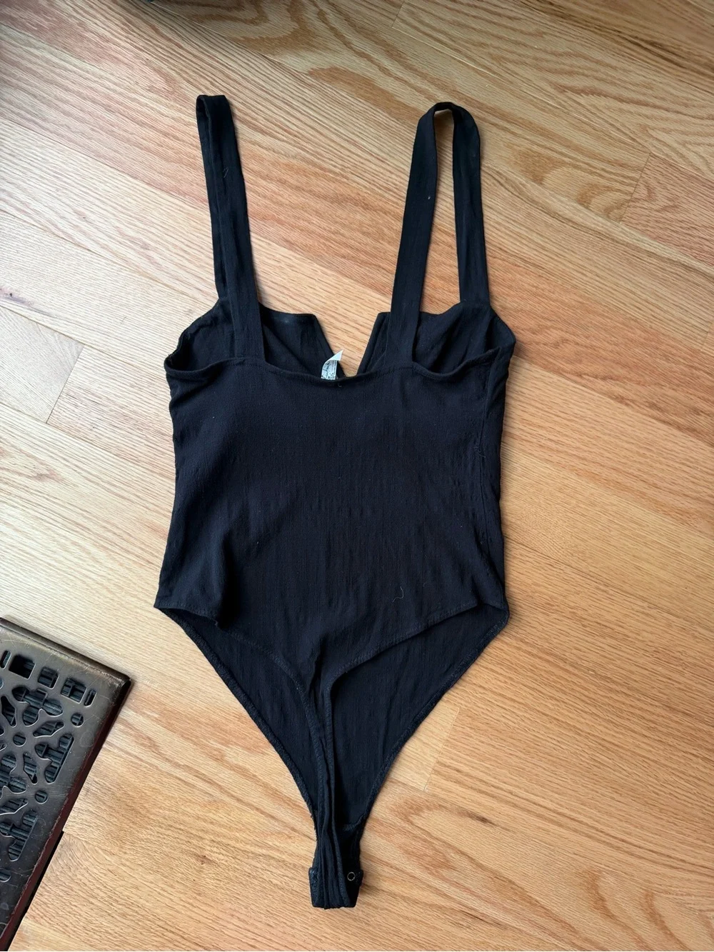 Free People Black Sweetheart Low Back Bodysuit Size Small
